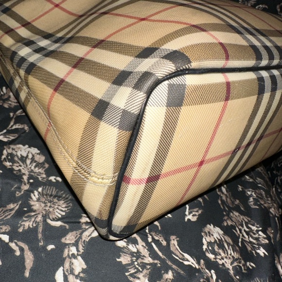 BURBERRY Nova Check Coated Canvas Small/Medium Tote Bag 100% Authentic - Picture 6 of 10